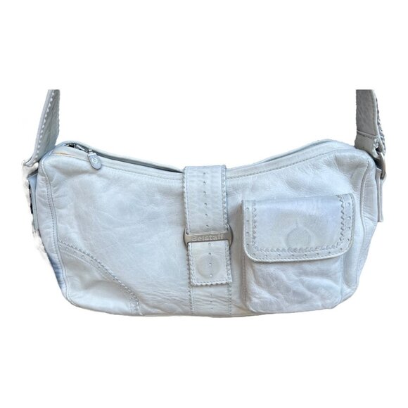 Genuine Belstaff Antique Ice Leather Baguette Cossbody Shoulder Bag NWT Purse - Picture 4 of 4